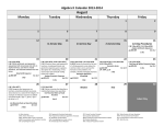 Algebra II Calendar 2013-2014 February Monday Tuesday