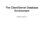 Client/Server and Middleware