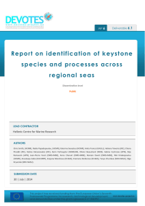 Report on identification of keystone species