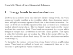 1 Energy bands in semiconductors