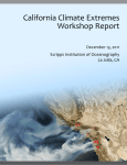 California Climate Extremes Workshop Report Scripps Institution of Oceanography La Jolla, CA