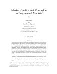 Market Quality and Contagion in Fragmented Markets