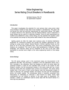 Series Rating Circuit Breakers in Panelboards