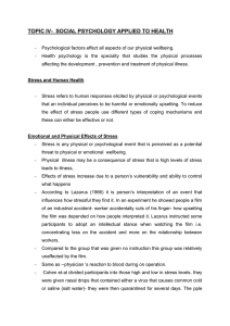 topic iv- social psychology applied to health