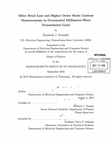 Miter  Bend  Loss  and  Higher ... Measurements  in  Overmoded  Millimeter-Wave Transmission  Lines