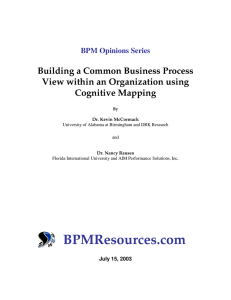 Building a Common Business Process View within an Organization using Cognitive Mapping