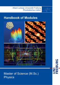 Handbook of Modules - Physikalisches Institut