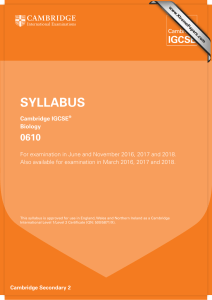 SYLLABUS 0610