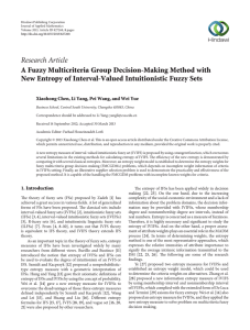 Research Article A Fuzzy Multicriteria Group Decision-Making Method with