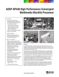 ADSP-BF548 High Performance Convergent Multimedia Blackfin Processor