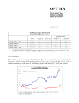 April 17, 2014 Dear Shareholder: The following report is from Jacob