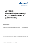 ab115058 – Histone H3 (pan-methyl K4) Quantification Kit (Colorimetric)