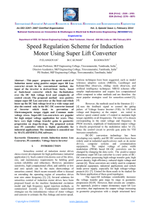 Speed Regulation Scheme for Induction Motor Using