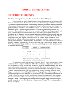 TOPIC 3.  Electric Currents ELECTRIC CURRENTS