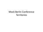 Mock Berlin Conference Territories