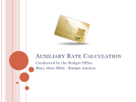 Auxiliary Rate Calculation - Budget Office