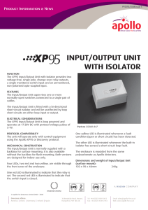 INPUT/OUTPUT UNIT WITH ISOLATOR - Det