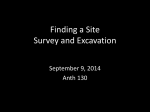 Finding a Site Survey and Excavation