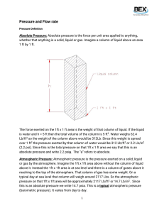 Pressure and Flow rate