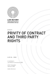 Report on Privity of Contract and Third Party Rights