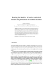 A look at statistical models for prediction of football matches