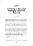Monitoring or Observing? Managing Classroom peerwork