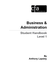 Business &amp; Administration Student Handbook Level 1