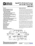 SigmaDSP 28-/56-Bit Audio Processor with Two ADCs and Four DACs ADAU1401A
