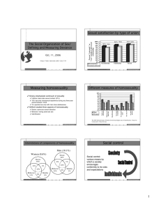 Sexual satisfaction by type of union The Social Organization of Sex/