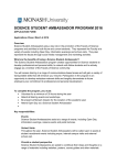 SCIENCE STUDENT AMBASSADOR PROGRAM 2016