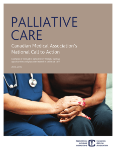 Palliative Care: CMA's National Call to Action