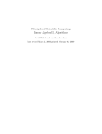 Principles of Scientific Computing Linear Algebra II, Algorithms