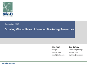 Growing Global Sales: Advanced Marketing