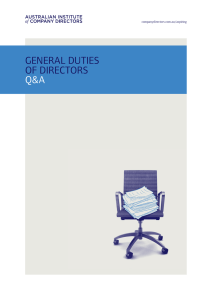 general duties of directors q&a