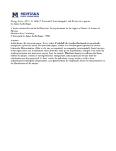 Energy levels of Pr3+ in Y(OH)3 determined from absorption and... by James Keith Boger