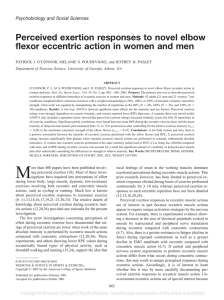 Perceived exertion responses to novel elbow flexor eccentric action