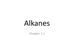 Alkanes Chapter 1.1