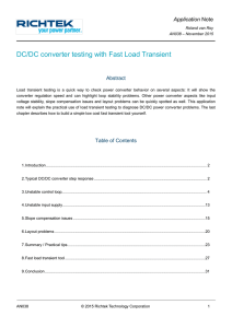 DC/DC converter testing with Fast Load Transient