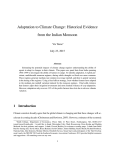 Adaptation to Climate Change: Historical Evidence from the Indian Monsoon Vis Taraz