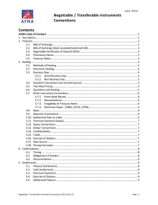 Negotiable/Transferable Instruments Conventions