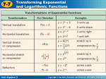 Transforming Exponential and Logarithmic Functions