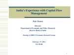 India's Experience with Capital Flow Management