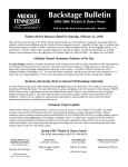Backstage Bulletin 2005-2006 Theatre &amp; Dance News