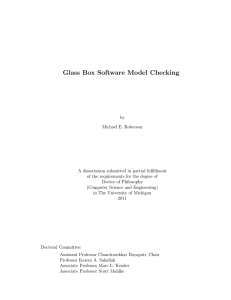Glass Box Software Model Checking