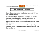 Lab Briefing #2, Resistor Circuits - The University of Texas at Dallas