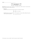 Differential Equations 2280 Name