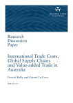 International Trade Costs, Global Supply Chains and Value-added Trade in Australia