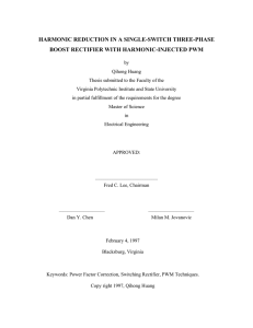 harmonic reduction in a single-switch three-phase