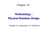 Methodology – Physical Database Design