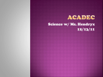 Science w/ Ms. Hendryx 12/13/11